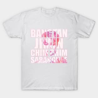 BTS - Chim Chim and words (pink watercolours) | Army | Kpop T-Shirt